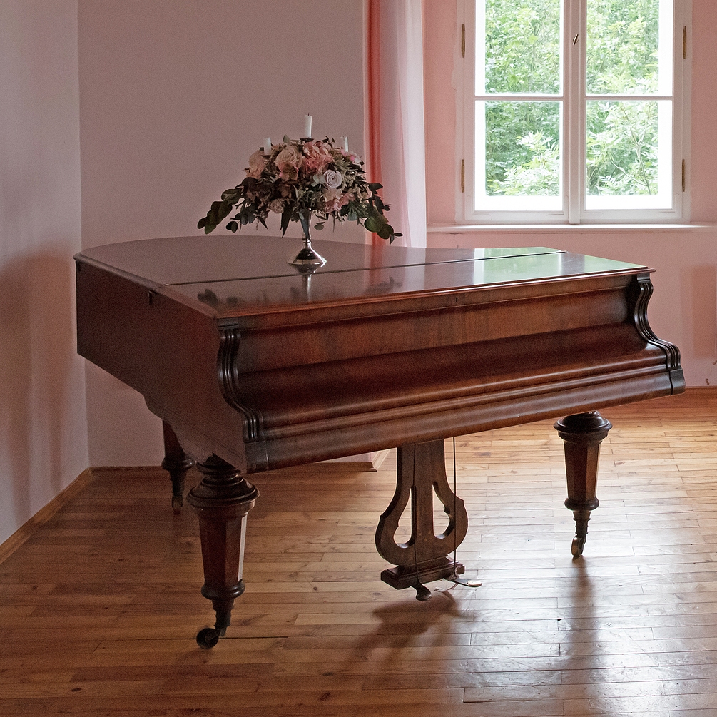 Large Brown Piano