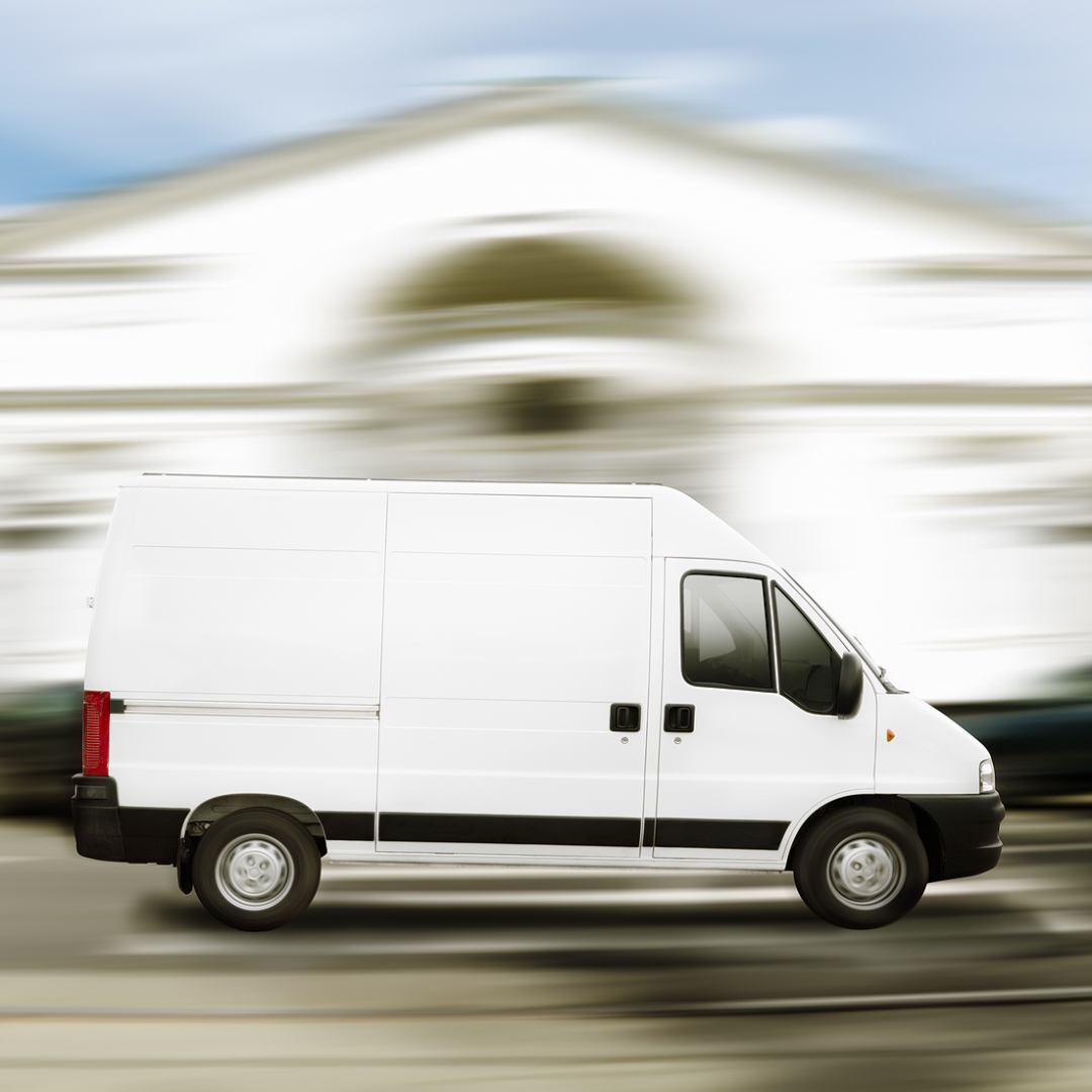 Courier Service White Van