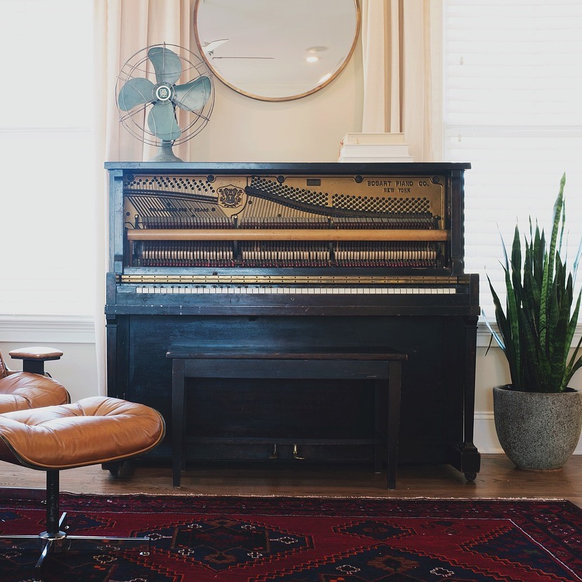 antique piano