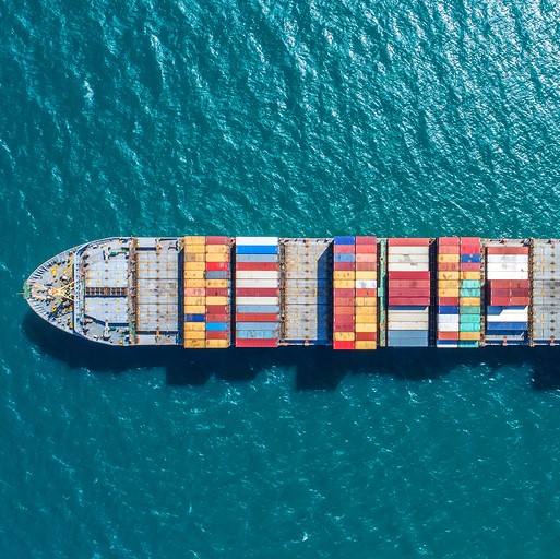 container ship at sea