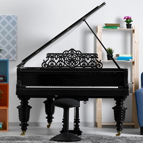 black grand piano