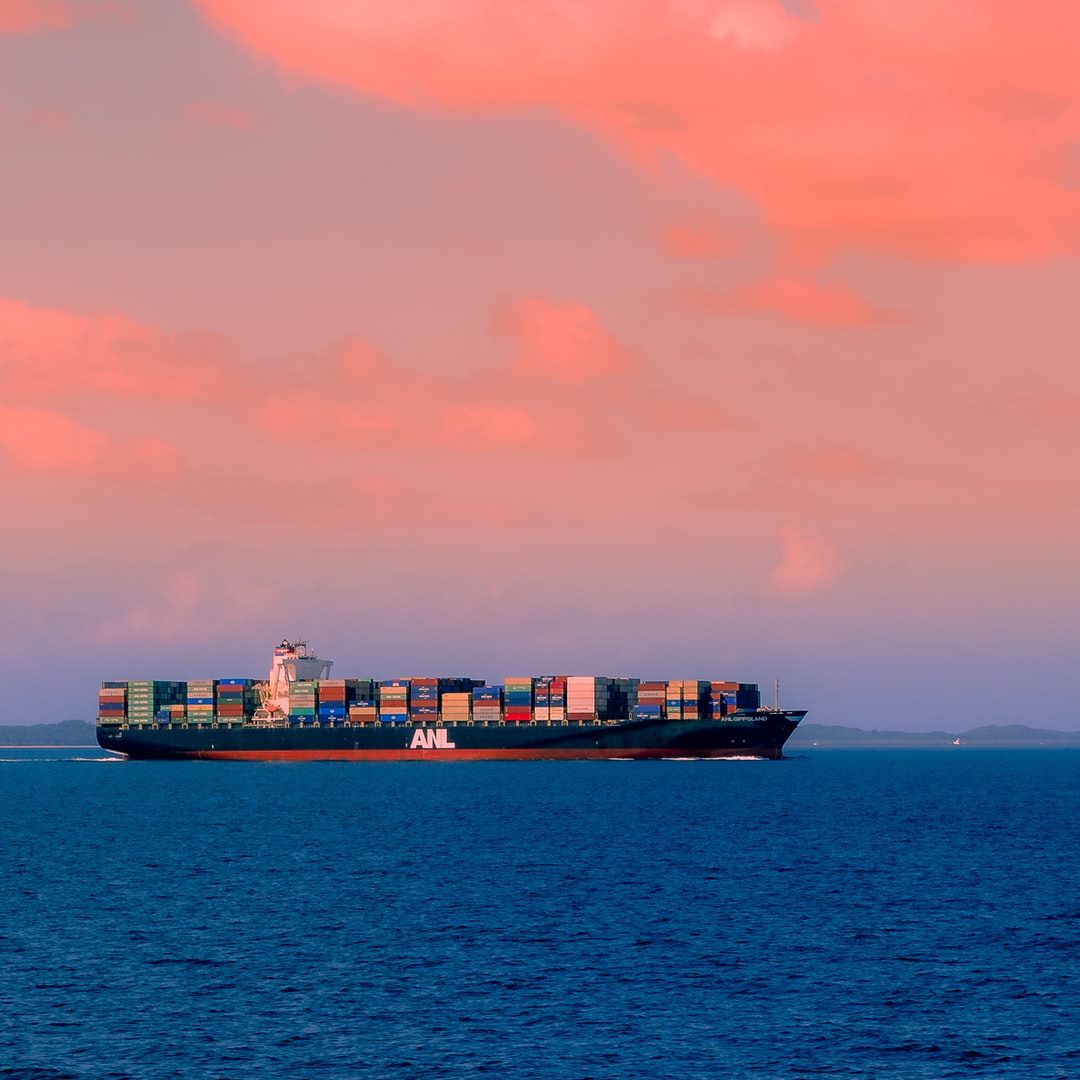 container ship at sea