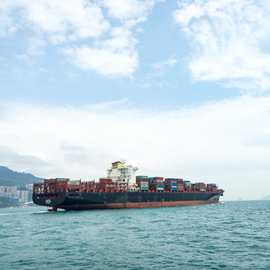 container ship at sea