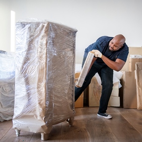 Packing furniture for shipping
