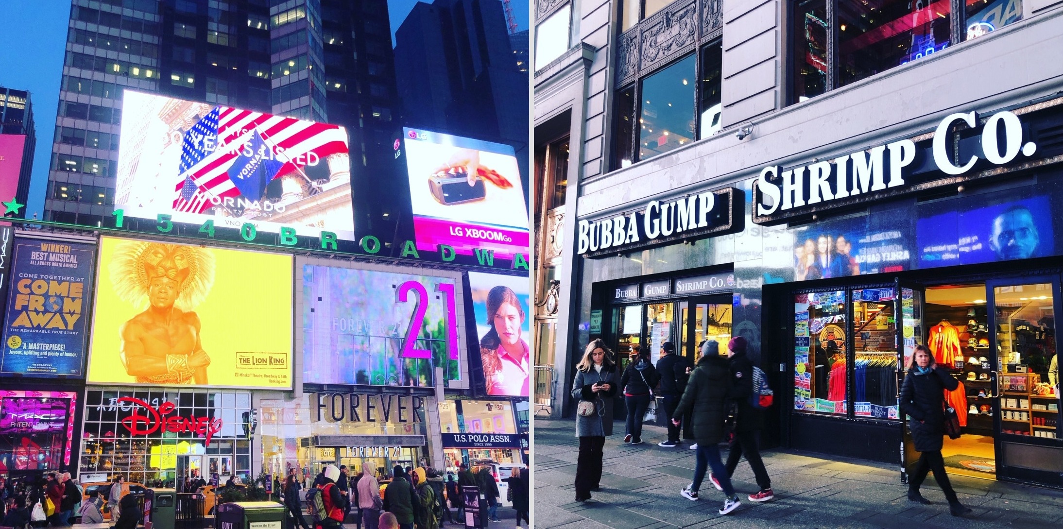 Times Square, junction of Broadway and Seventh Avenue, Manhattan