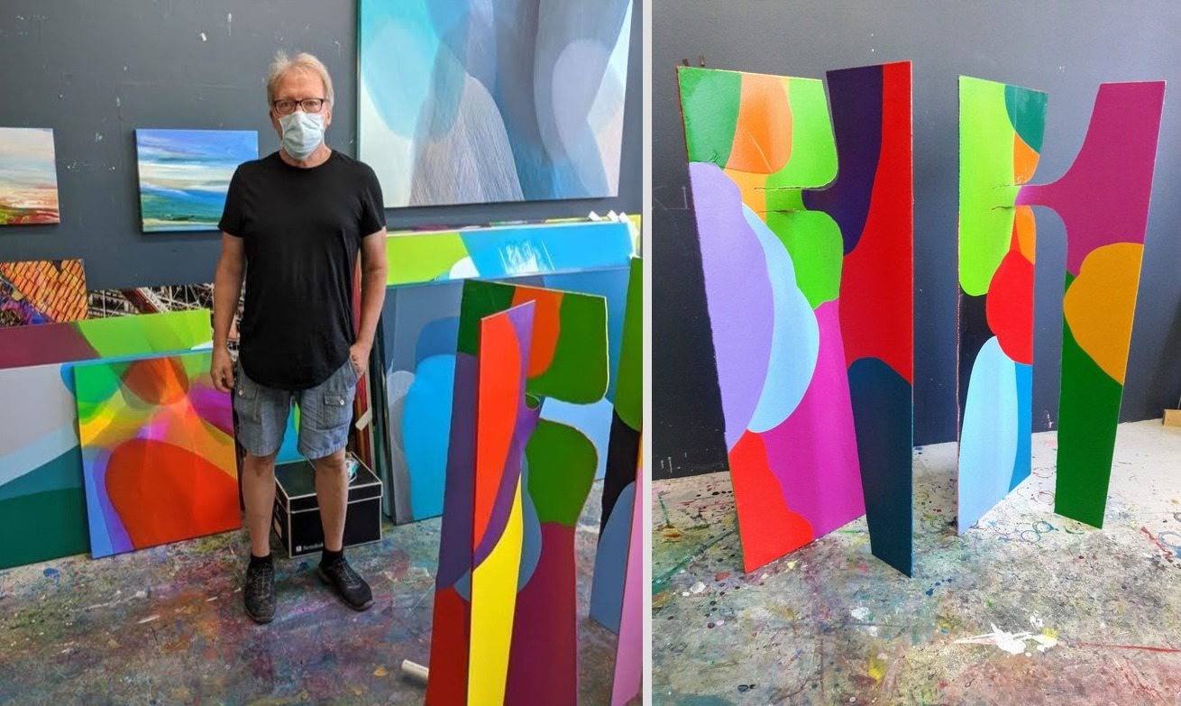 Multilayered Abstract Paintings by William Engel