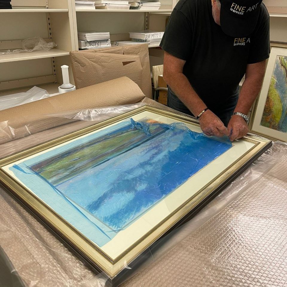 The Monotonous Beauty of Shipping Glass Framed Art