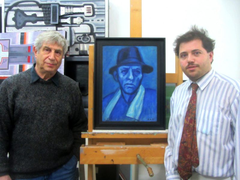 Vladimir Yankilevsky and Alek D. Epstein near Portrait of a Man 1958 Paris October 24 2015