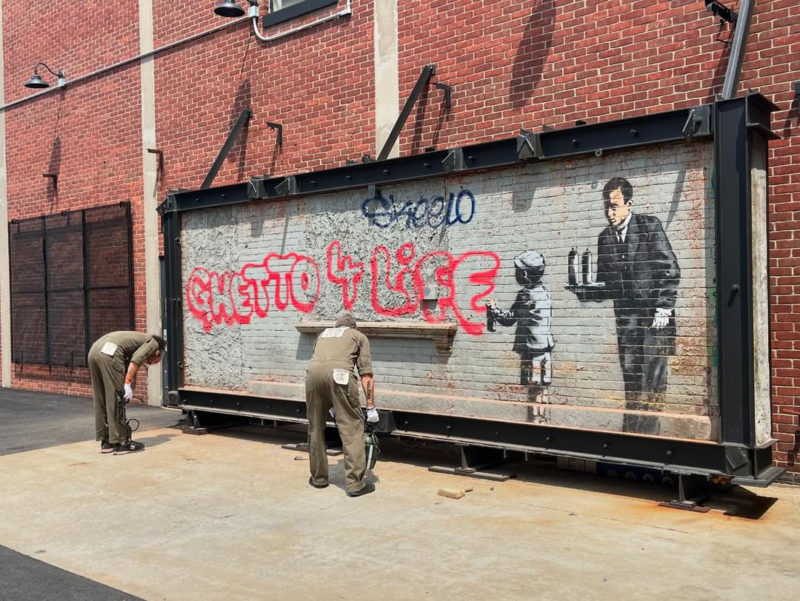 The Banksy Mural “Ghetto 4 Life” Has Been Restored by SOLONOI & Fine Art Shippers