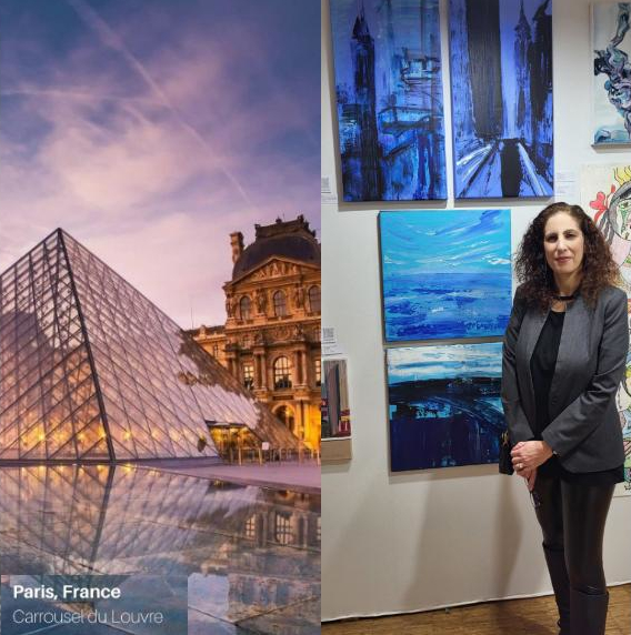 Vian Borchert’s Paintings at the Carrousel Du Louvre in Paris