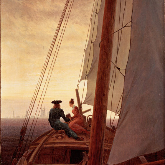 Sailing Ship Painting in Romantic Era