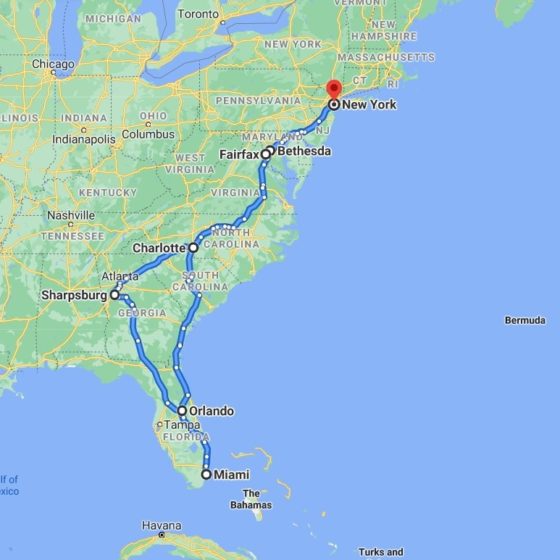 Art Shuttle NYC – Charlotte – Miami to Leave on August 31