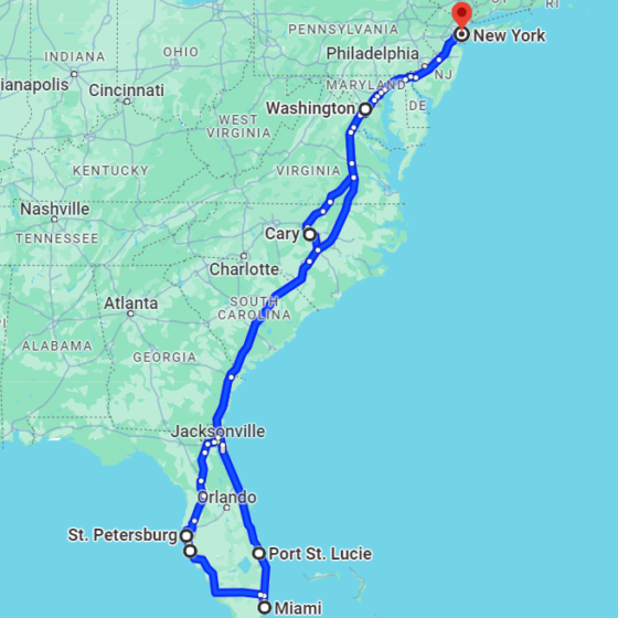 Art Shuttle on the East Coast: Our Route and Cities Covered