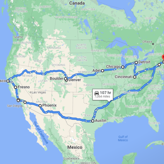 Art Shuttle NYC – California – NYC Will Leave on January 24