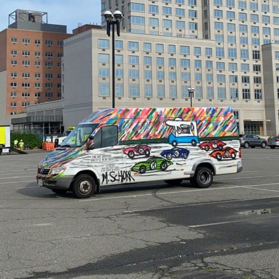 US Art Shipping Services in Mitchell Schorr Style