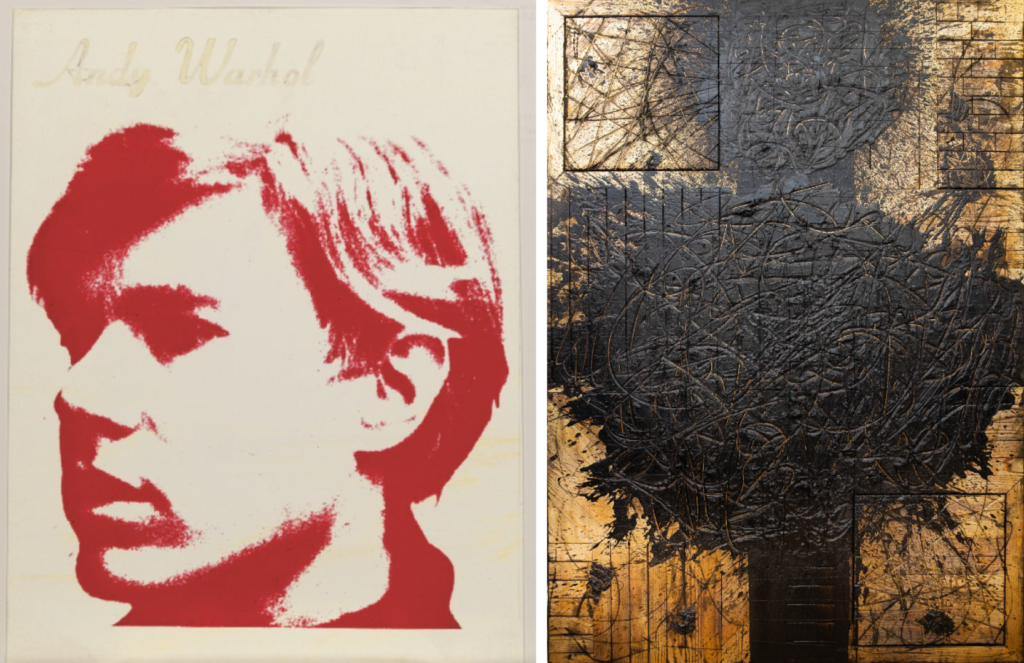 Andy Warhol. Self-Portrait. Peter Halley. Correspondence III