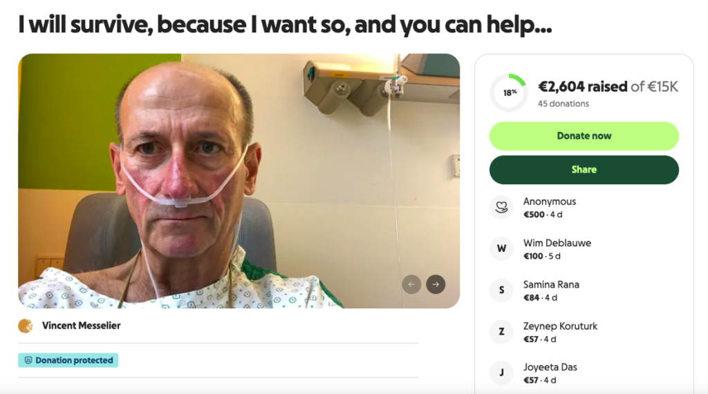 Artist Vincent Messelier Seeks Financial Support for Serious Medical Emergency