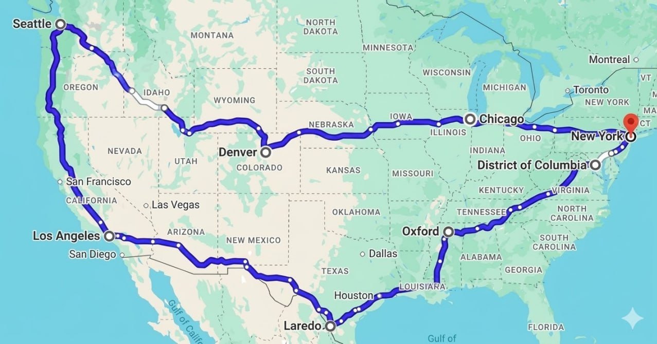 Cross-country art shuttle