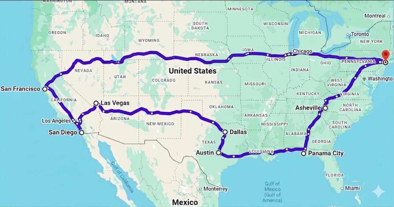 Cross-country art shuttle