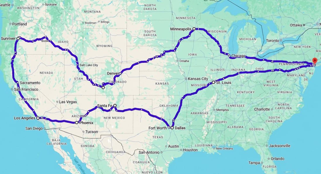 Cross-country art shuttle