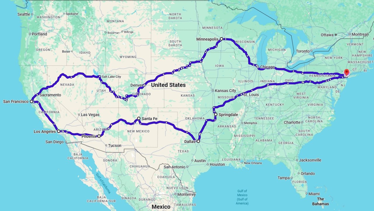 Cross-country art shuttle