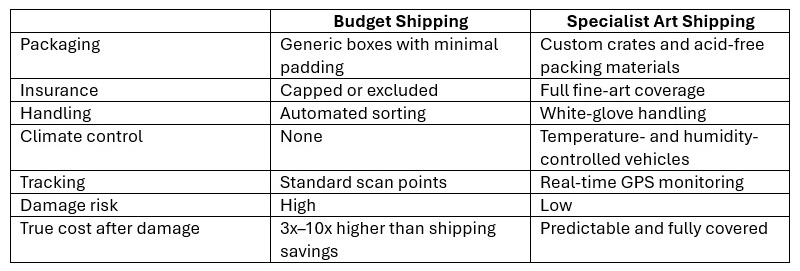Simple Math of Error: Why Cheap Art Shipping Leads to Losses